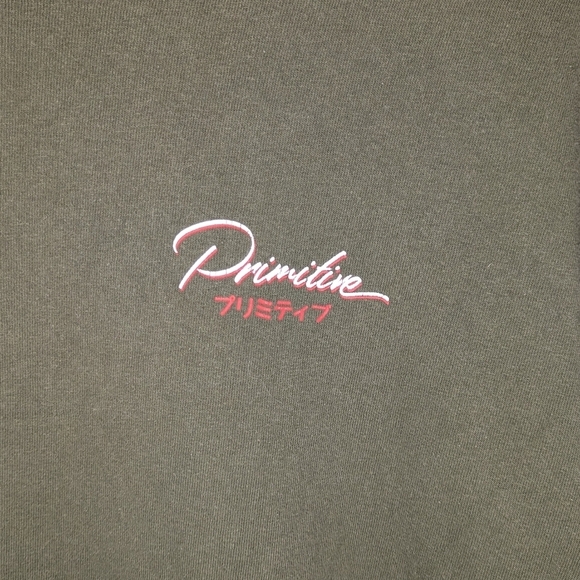 Primitive Skateboarding green short sleeve tiger globe Osaka Japanese shirt M - Picture 2 of 5